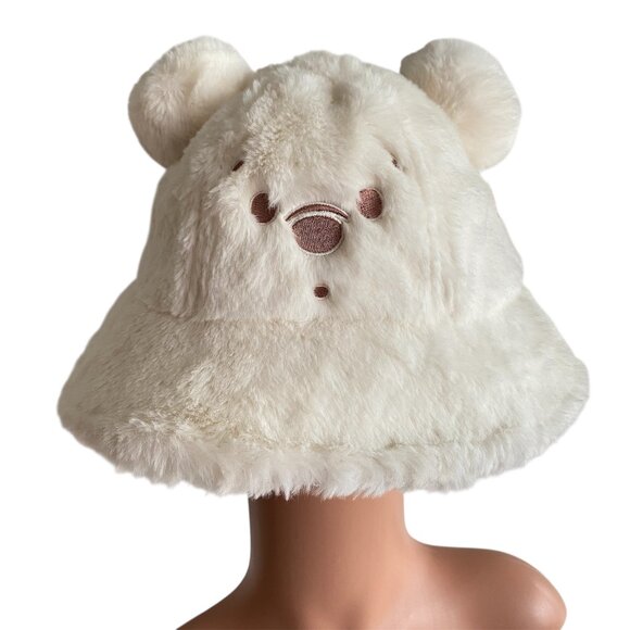 Disney Accessories - Disney Winnie The Pooh Faux Fur Adjustable Bucket Hat